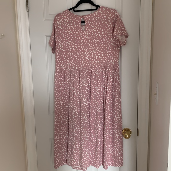 Pink Midi Smock Dress - Picture 5 of 8